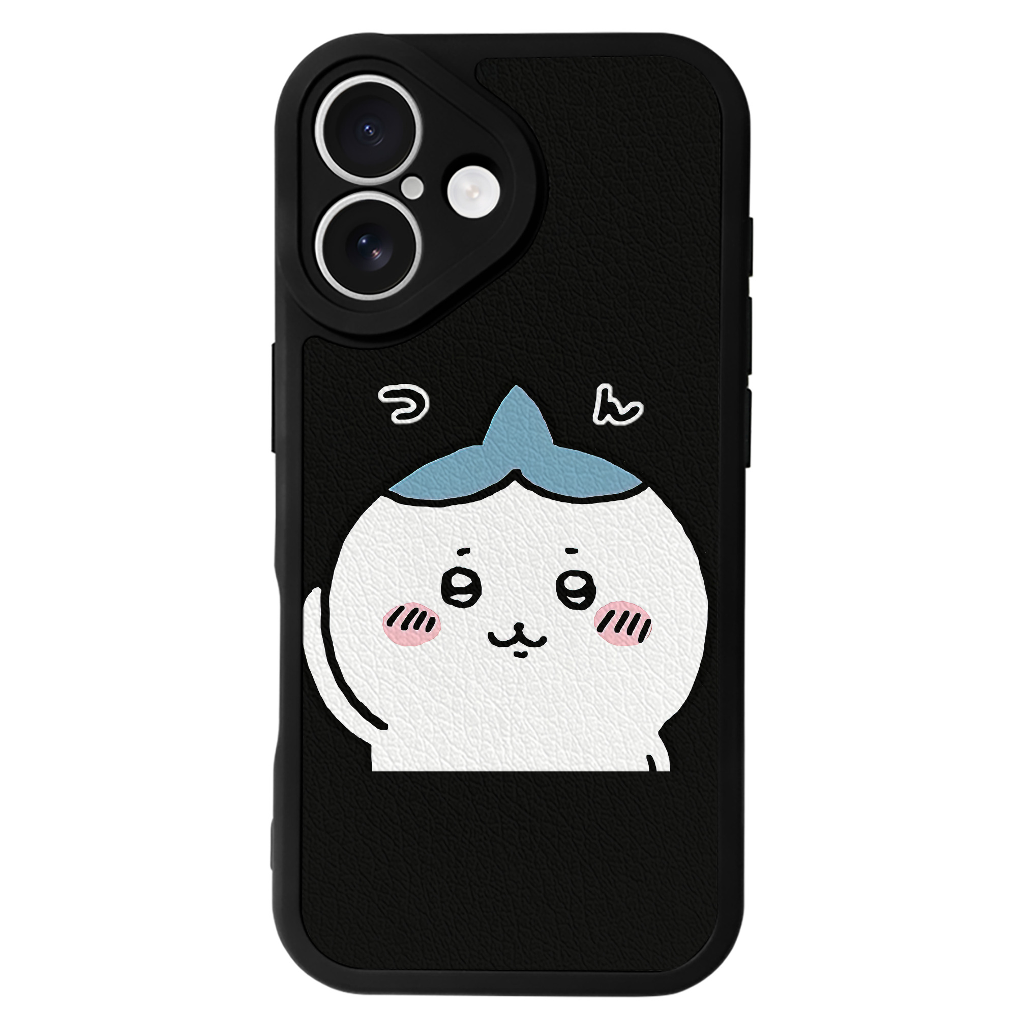 （画像用） ちいかわ ハチワレ Chii-kawa hachiware 【iPhone 16シリーズ対応】シリコンスマホケース（レザー調） 材質：シリコン